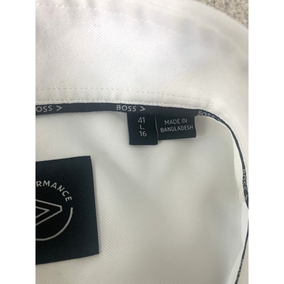 BOSS Large Slim Fit Performance Long Sleeve Men's Dress Shirt L/16 - Picture 5 of 14